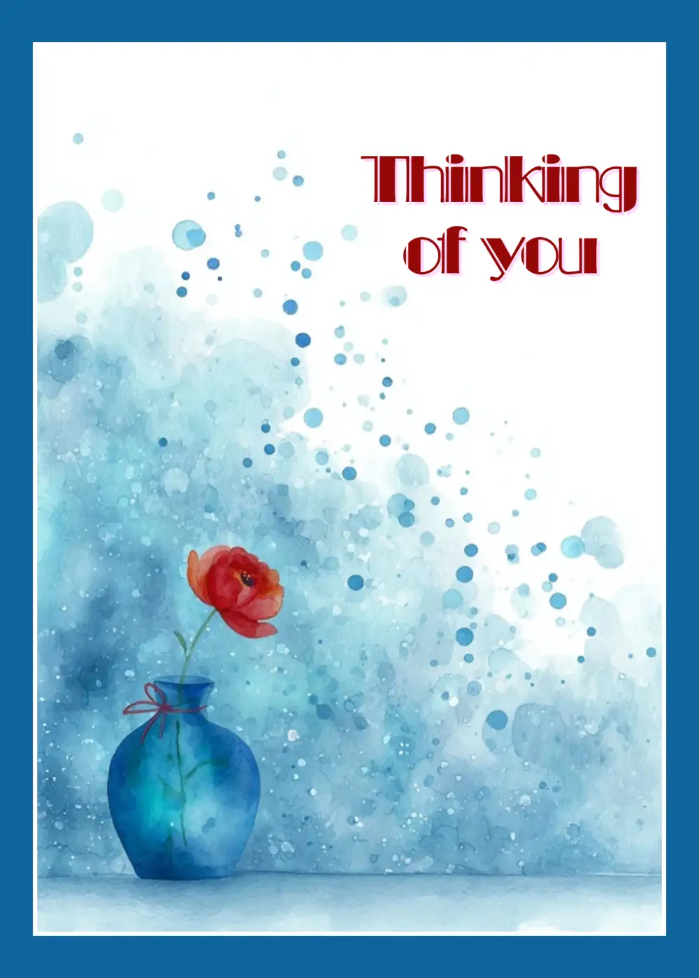 Thinking of you - Red and Blue